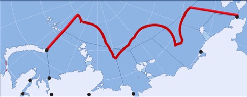 Annex 1 (Border of the water area of the Northern Sea Route)