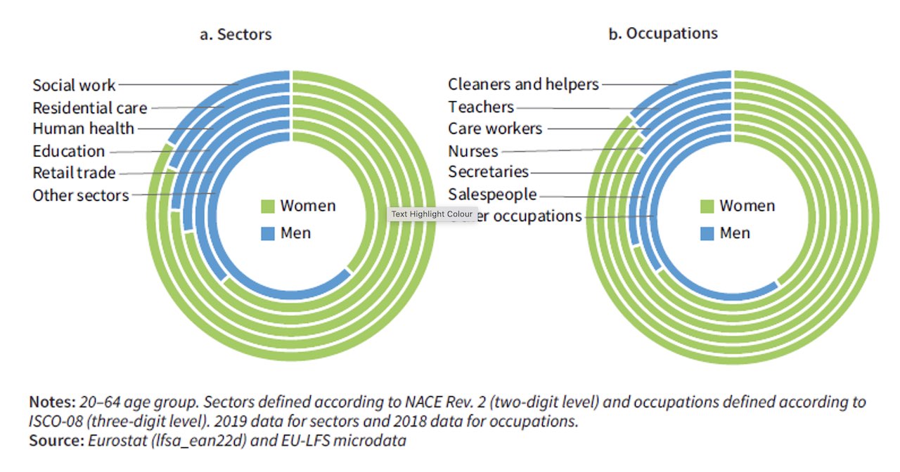 Figure 1: The main work activation sectors and occupations of the women migrants in Europe